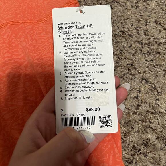 Lululemon wunder train orange bikers - Picture 3 of 3